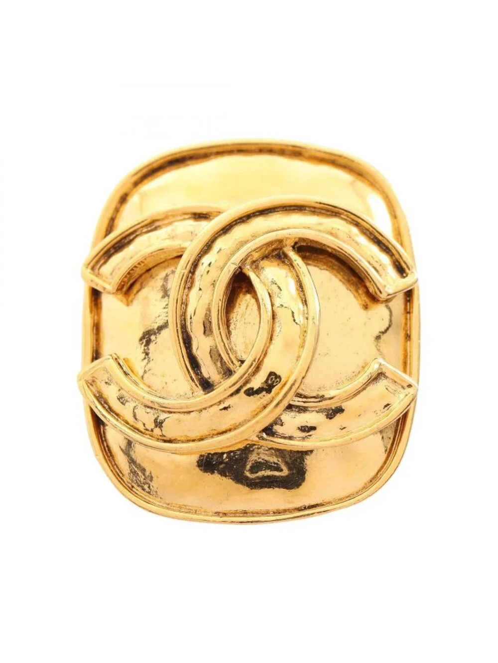 Chanel Brooch CC Logo Rectangle